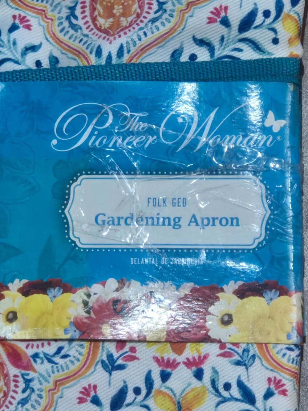 The Pioneer Woman Folk Geo Gardening Apron NWT Floral Garden Utility Apron